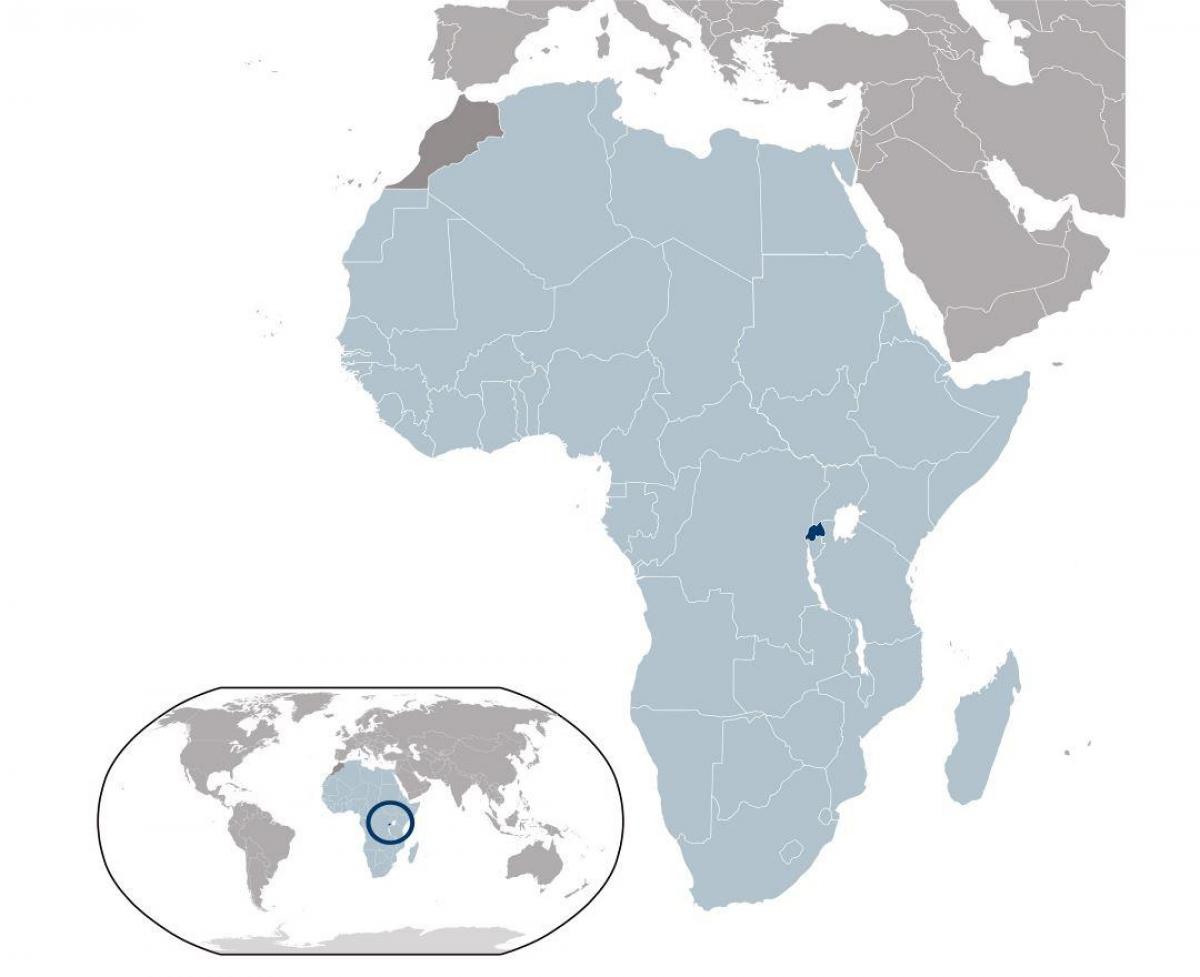 Местоположение на руанда върху картата на света