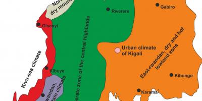Карта на Руанда на климата