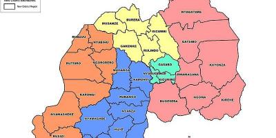 Карта на Руанда картата провинции