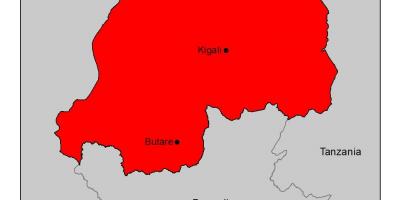 Карта на Руанда с маларията